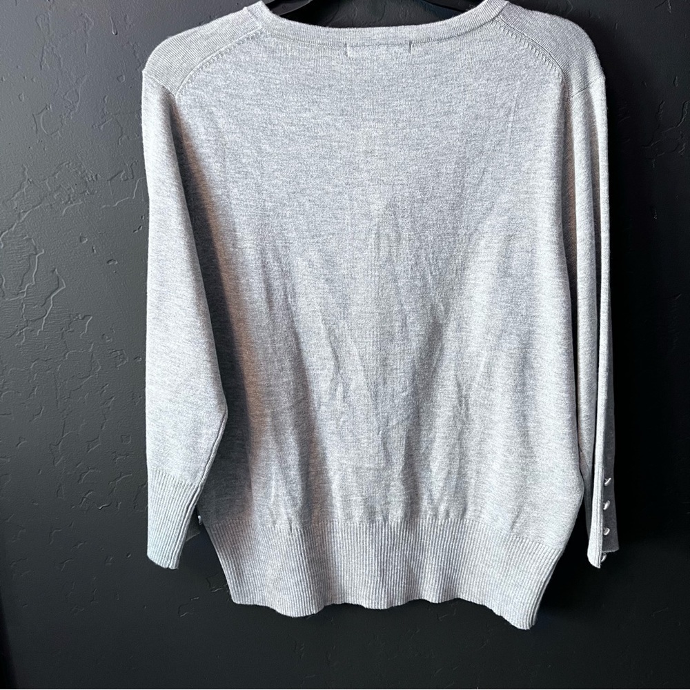 Grace Elements Cardigan - New Women | Color: Grey | Size: L office, casual,party - Picture 7 of 10